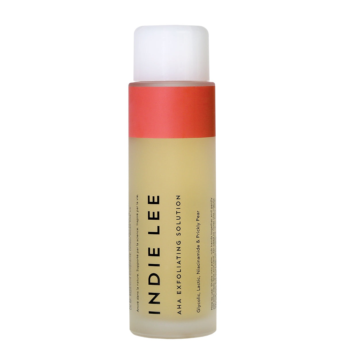 Bottle of Indie Lee AHA Exfoliating Solution