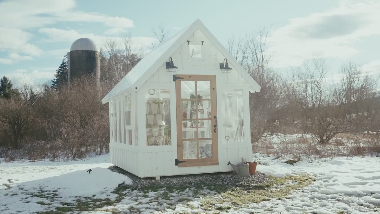 Video of Indie Lee's greenhouse with plants growing inside